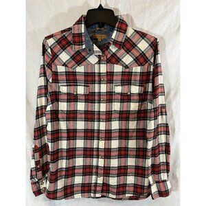 Jachs Girlfriend Women's Medium Long Sleeve Black And Red Plaid Blouse